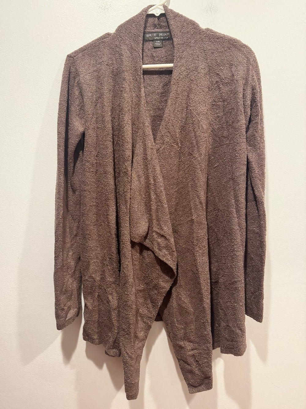 Barefoot Dreams Bamboo Chic Lite Brown Calypso Drape Cardigan